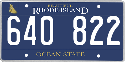 RI license plate 640822