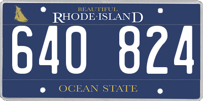 RI license plate 640824