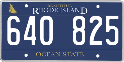 RI license plate 640825
