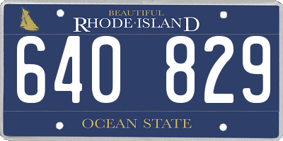 RI license plate 640829
