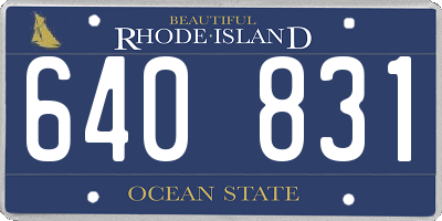 RI license plate 640831