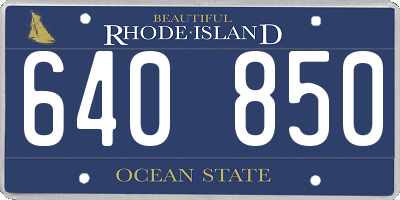 RI license plate 640850