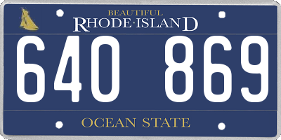 RI license plate 640869