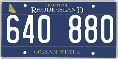 RI license plate 640880