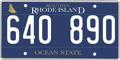 RI license plate 640890