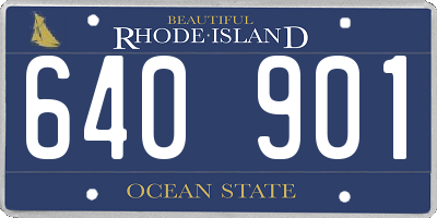 RI license plate 640901