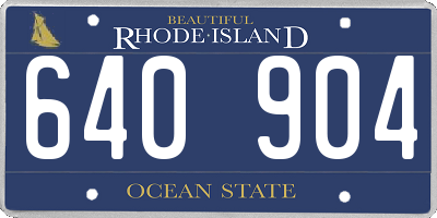 RI license plate 640904