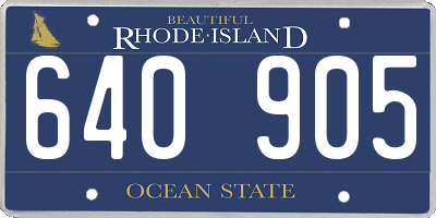 RI license plate 640905