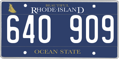 RI license plate 640909