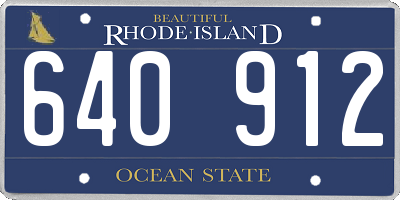 RI license plate 640912
