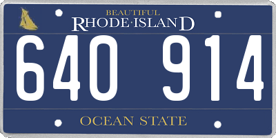 RI license plate 640914