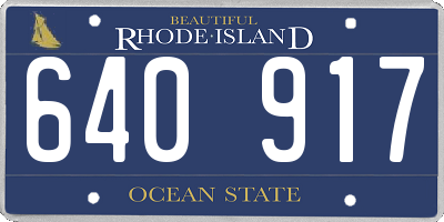 RI license plate 640917
