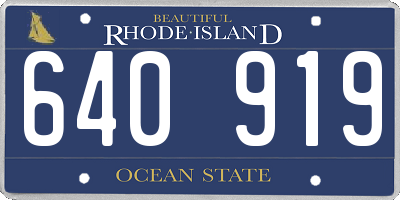 RI license plate 640919