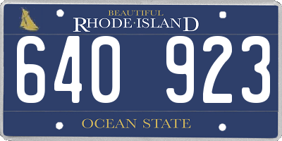 RI license plate 640923