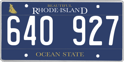 RI license plate 640927
