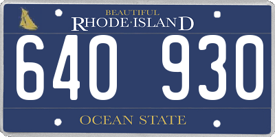 RI license plate 640930