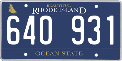 RI license plate 640931