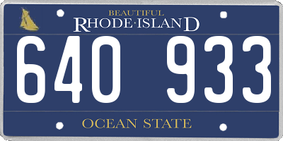 RI license plate 640933