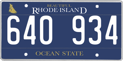RI license plate 640934