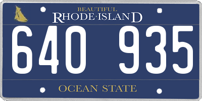 RI license plate 640935