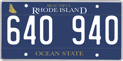 RI license plate 640940