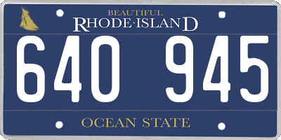 RI license plate 640945