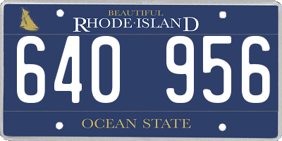 RI license plate 640956