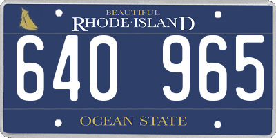 RI license plate 640965