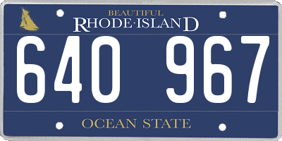 RI license plate 640967