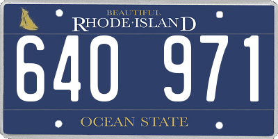 RI license plate 640971