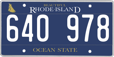RI license plate 640978