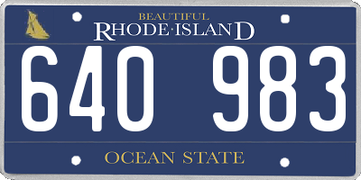 RI license plate 640983