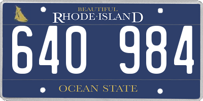 RI license plate 640984