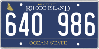 RI license plate 640986