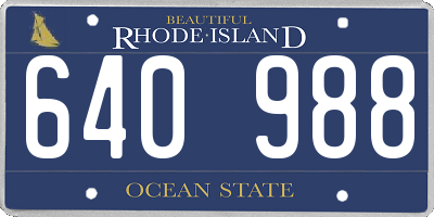 RI license plate 640988