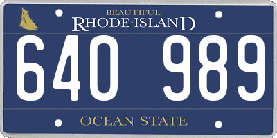 RI license plate 640989