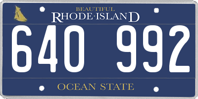 RI license plate 640992