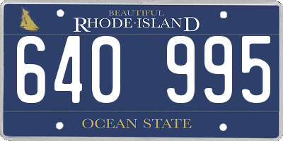 RI license plate 640995