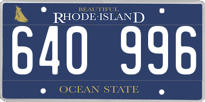 RI license plate 640996