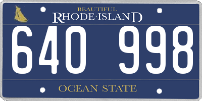 RI license plate 640998