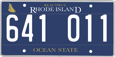 RI license plate 641011