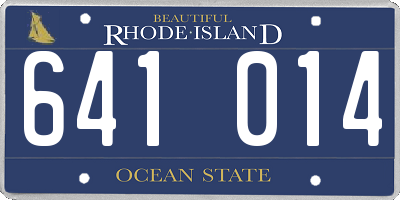 RI license plate 641014