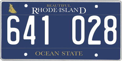 RI license plate 641028