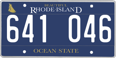 RI license plate 641046
