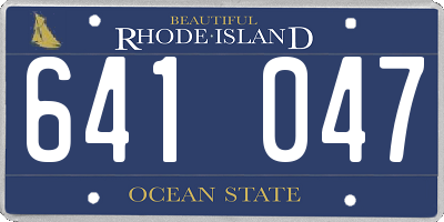 RI license plate 641047