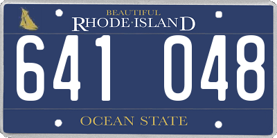RI license plate 641048