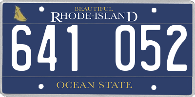 RI license plate 641052