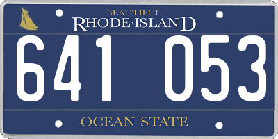 RI license plate 641053