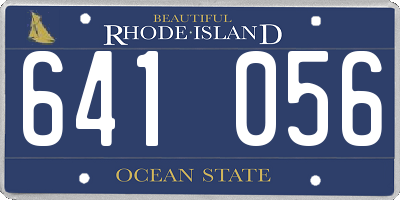 RI license plate 641056