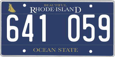 RI license plate 641059